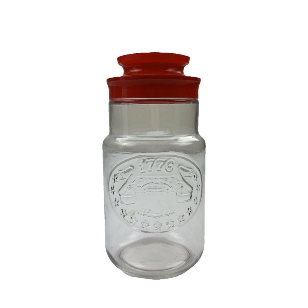 Vintage Liberty Bell Jar 1776 1976 Bicentennial Plastic Lid Maxwell House Coffee